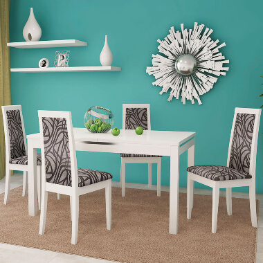 Стеклянный стол Барон 4 белый — New Style of Furniture