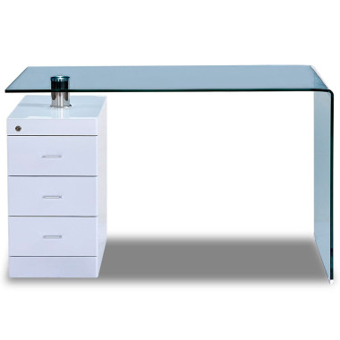 Стеклянный компьютерный стол F-306-650 — New Style of Furniture