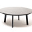 &quot;Чили&quot; интерьерный стол из HPL круглый, D80, H32, цвет &quot;серый гранит&quot;