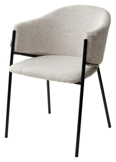 Стул DILL WZ2042-02 светло-бежевый фактурный велюр / черный каркас М-City — New Style of Furniture