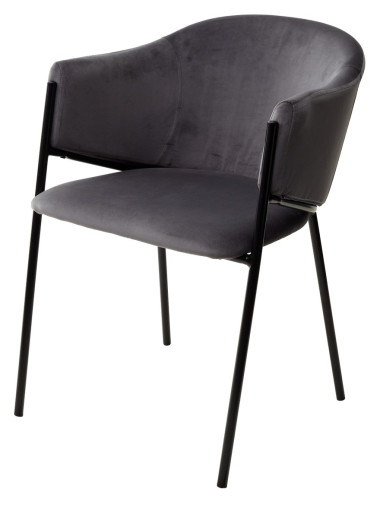 Стул DILL BLUVEL-14 серый, велюр/ черный каркас, М-City — New Style of Furniture